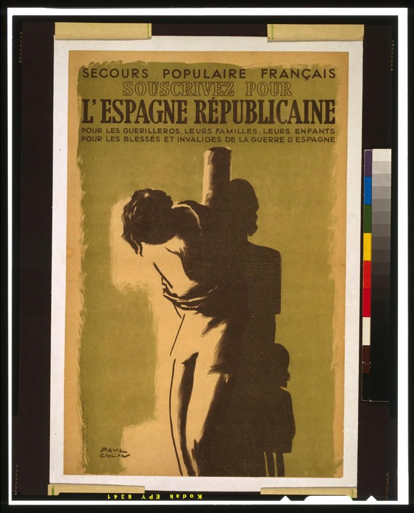 Affiche du Secours populaire de France et des colonies 1946 conservée à la National library of congress, Etats unis d’Amérique