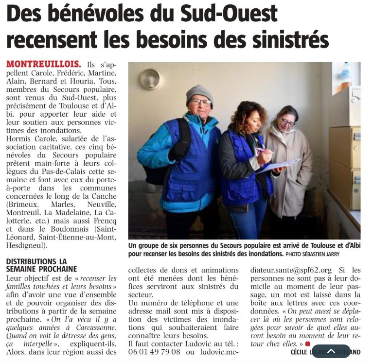 Voix du Nord du 16 janvier 2024