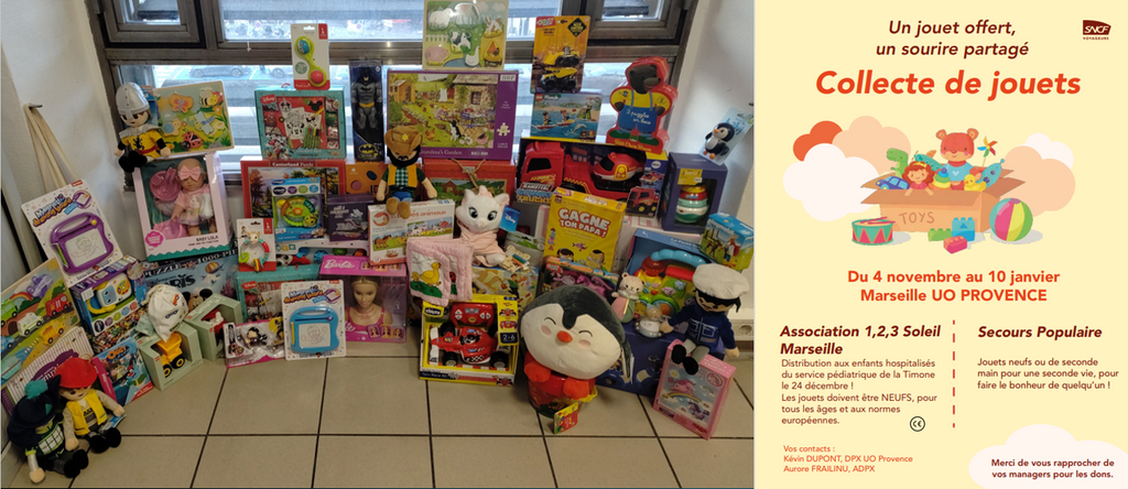 La collecte solidaire des jouets en décembre 2025-janvier 2026