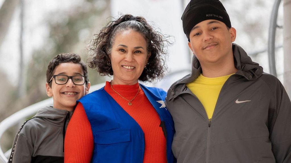 Zouhra et ses deux fils