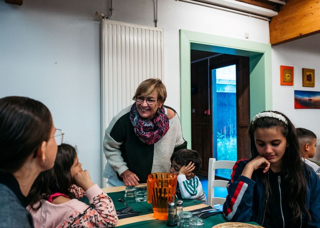 Dîner réfectoire vacances