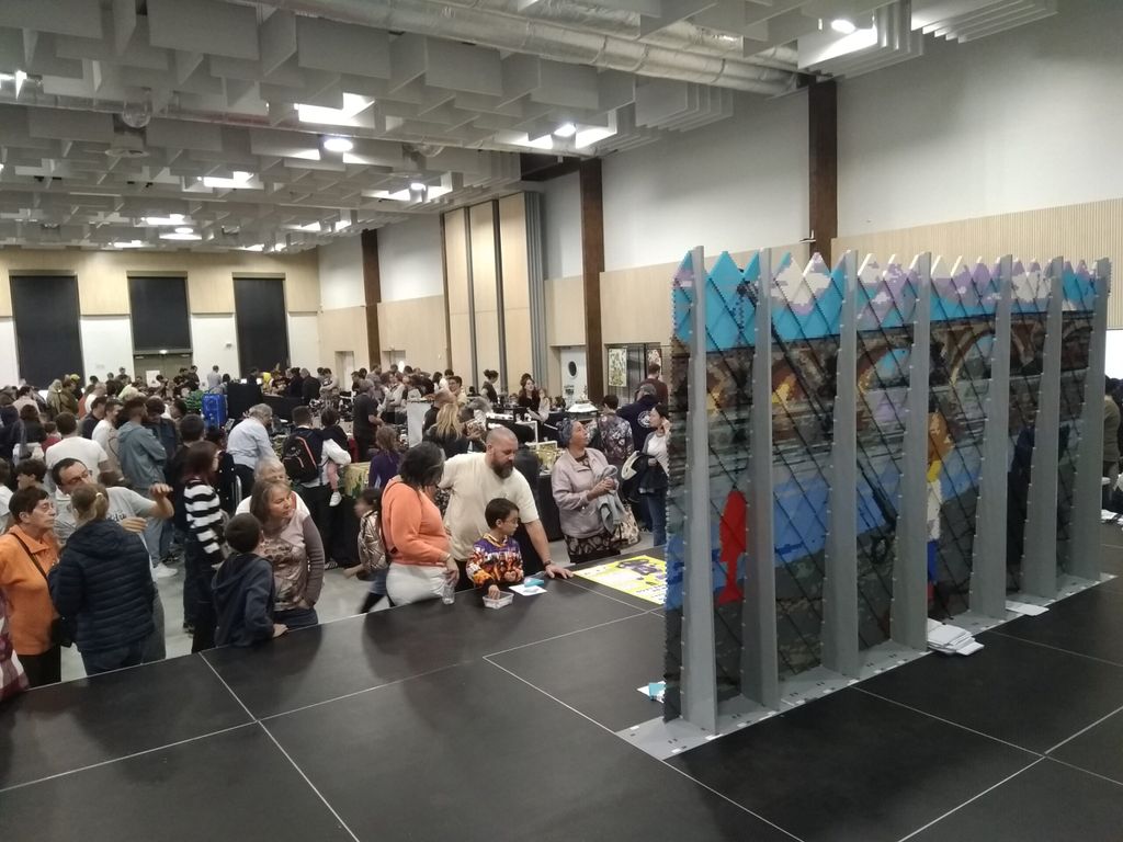 montage de la fresque vu de dos. copyright comité castanet-tolosan