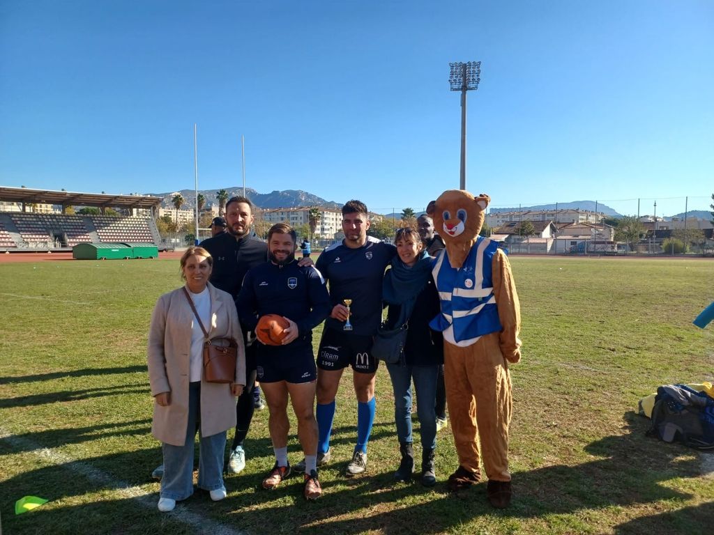 Le tournoi solidaire de rugby au Vélodrome le 22/11, remporté par Gauthier