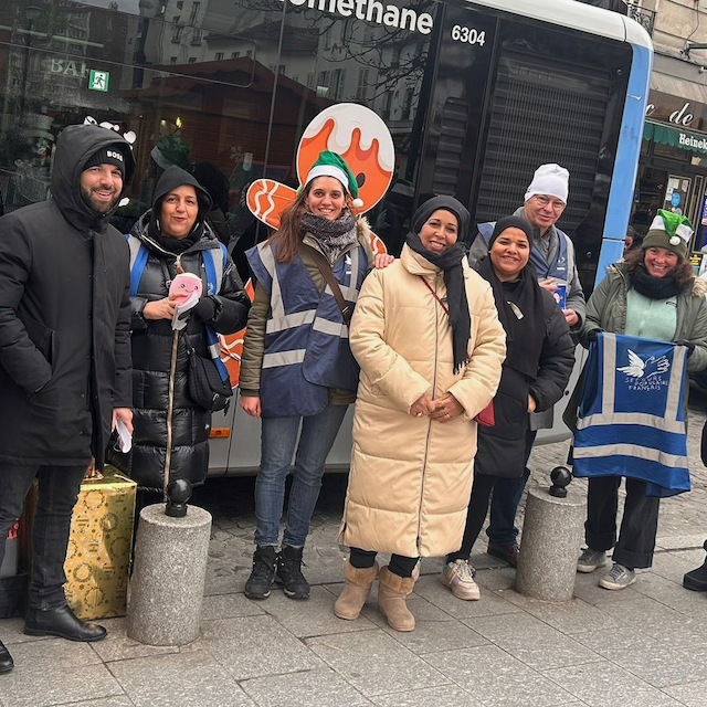 Collecte avec la RATP à Aubervilliers ©SPF93