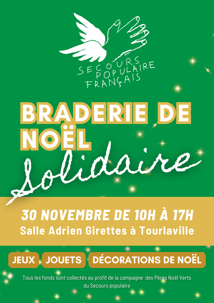 Affiche braderie de Noël Cherbourg