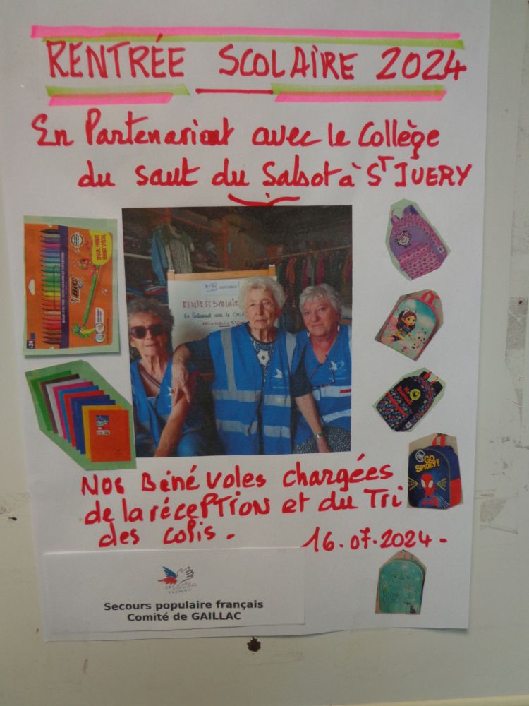 Collecte rentrée Gaillac