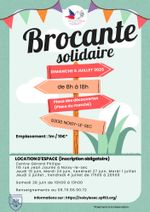 Affiche annonçant la brocante solidaire du comité de Noisy-le-Sec le 6 juillet 2025