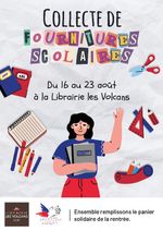 Collecte de fournitures scolaire du 16 au 23 août