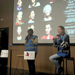 Les bénévoles du Secours populaire du Calvados avant la projection du film Woman