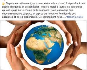 Le comité de Gardanne publie très régulièrement sur les réseaux sociaux des appels à bénévolat. Beaucoup de jeunes y répondent. 