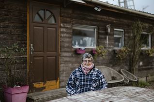 Cathy. Mobile home. Extérieur.