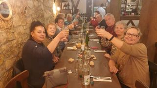 Notre groupe de séniors profitant des vacances à Gerardmer.