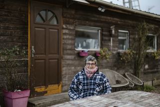 Cathy. Mobile home. Extérieur.