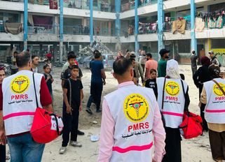 Des membres de PMRS à Gaza.