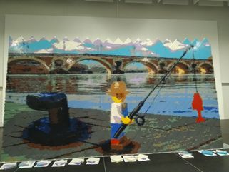 construction fresque LEGO® - comité castanet et ramonville et FreeLUG