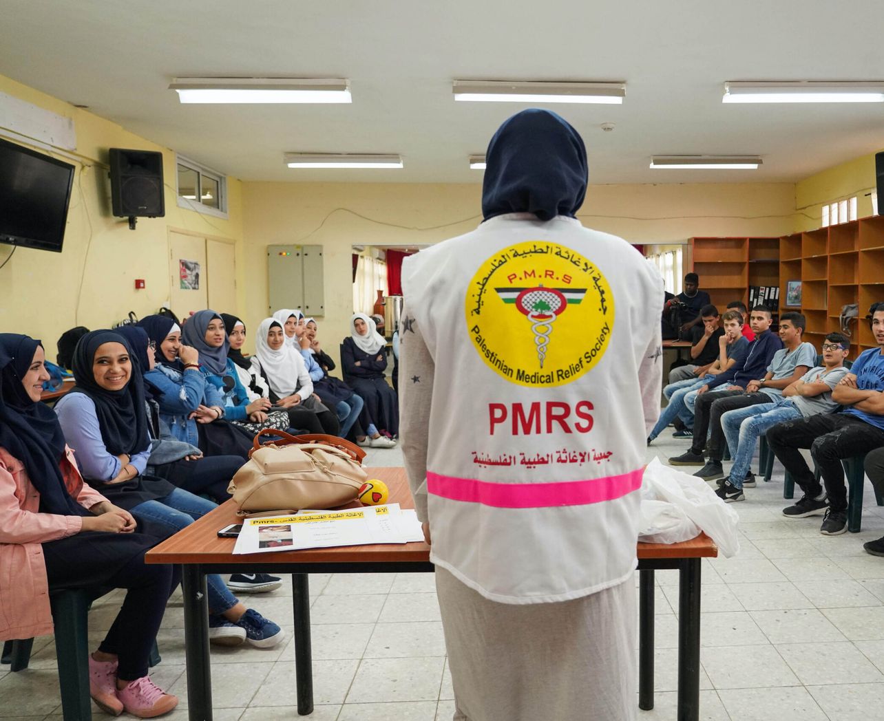Un atelier organisé par PMRS, notre partenaire associatif en Palestine.