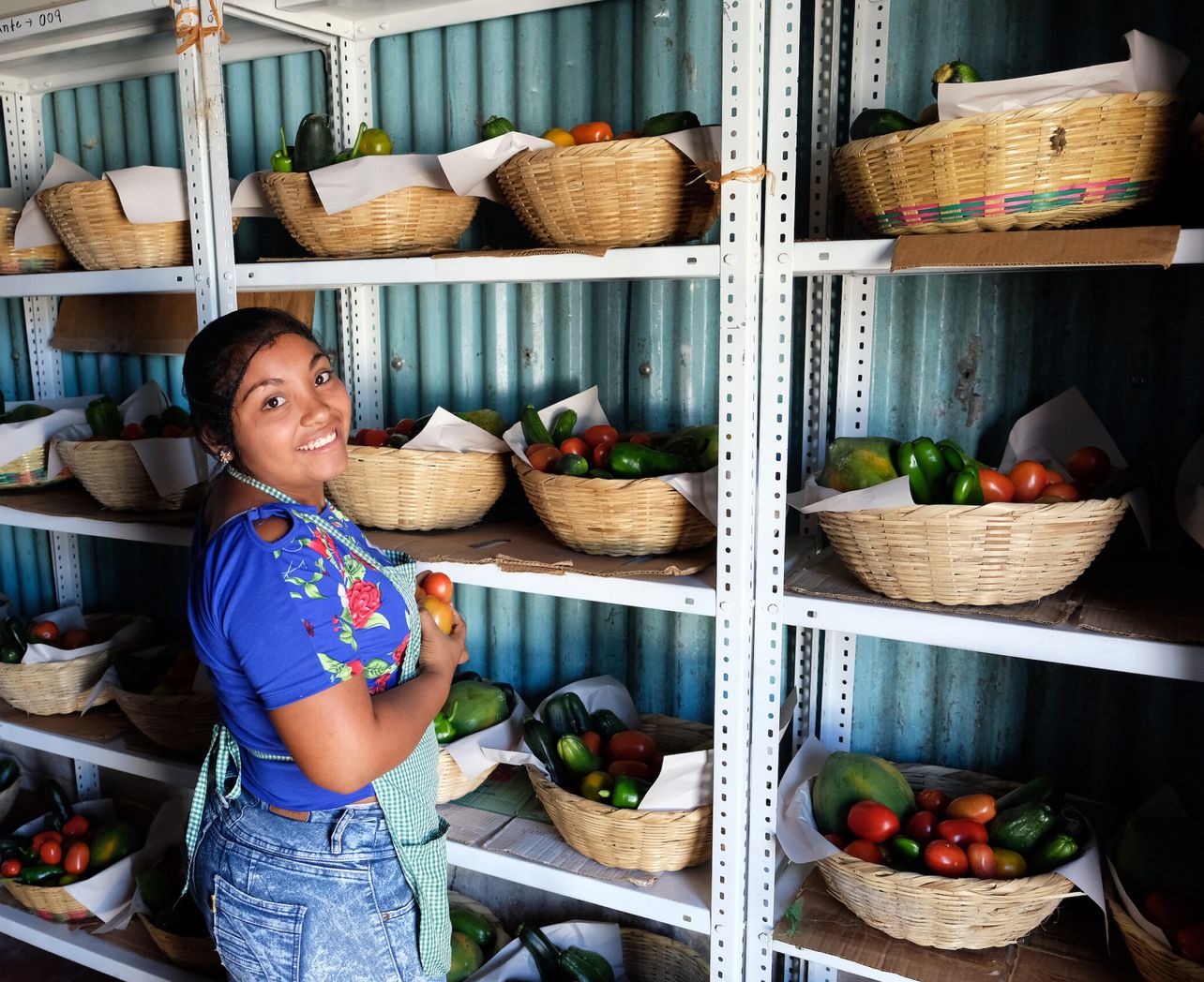 Grâce à la vente de paniers de légumes sur les marchés, des paysans du Salvador accompagnés par la Canasta Campesina voient leur quotidien s’améliorer.